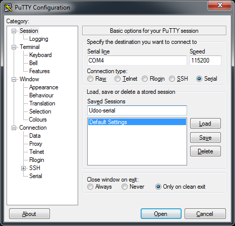 putty serial program for mac